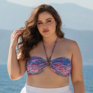 Mertailor One Size Starbright Princess Pink Purple Blue Mermaid Bandeau Swimsuit